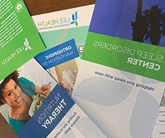 Lee Health informational health pamphlets